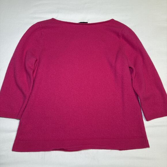 Talbots Petite Pink 2 Ply Cashmere Sweater 3/4 Sleeve Pullover Womans Sz LP EUC - Picture 10 of 12